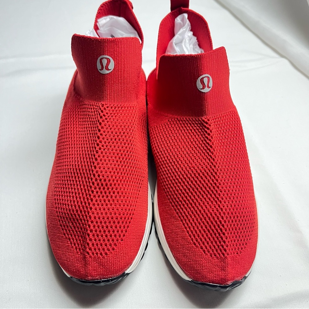 Lululemon Women's 8.5 Red Knit Slip-On Activewear Shoes